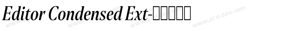 Editor Condensed Ext字体转换
